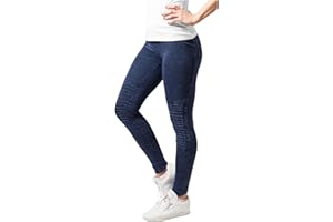 URBAN CLASSICS Leggings de mujer Denim Jersey, Pantalon Deporte Yoga Mujer, Casual Fitness Leggings , Suaves Elásticos y Cintura Alta, Tallas: XS-5XL