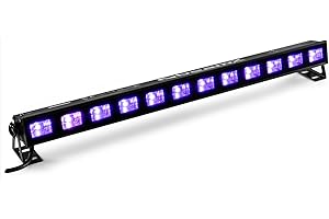 BeamZ BUV123 Schwarzlicht Lampe, hochwertiger UV Strahler mit 12 x 3 Watt LEDs, UV Lampe,Schwarzlicht Strahler, Ultraviolet Blacklight, Schwarz