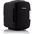 Subcold Classic4 Mini Fridge - Cooler & Warmer | 4 Litre/6 Cans | AC+USB | Portable Small Fridge for Skincare, Bedroom, Dorm, Car, Travel (Black)