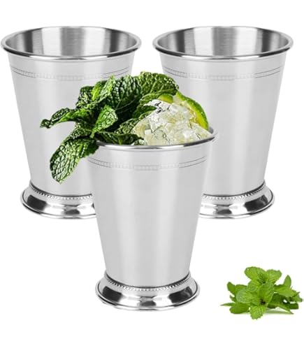 Wonderlist Handcrafted Brass Mint Julep Cup - 12oz Gold Goblet For Southern Cocktails