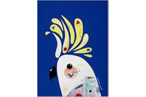 Maxwell & Williams Pete Cromer Paño de Cocina con Diseño de Cacatúa de 100% Algodón, 50 x 70 cm – Azul