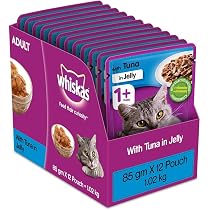whiskas Adult (1+ Year) Wet Cat Food Food, Tuna In Jelly, 12 ...