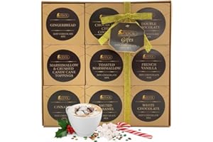 SEDOL Luxury Hot Chocolate Gift Set – 9 Flavoured Premium Hot Chocolate Drinks Gift Box – Indulgent Hot Chocolate Set for Christmas – Gourmet Chocolate Gift for Couples, Her & Him – Festive Stocking Filler
