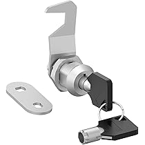 Generic Lot de 6 serrures à came tubulaires pour machine à monnaie avec clé pour casiers, armoires et