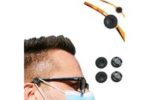 Prevessel Maskenhalter Brille, Maskenhalterung, Rutschfeste Silikon Maskenhalter Brillenträger, Fester Clip an der Brille Elastische Maskenhalterung zur Entlastung der Ohren über Nacken und Hinterkopf