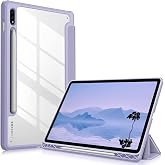 SwooK Hybrid Case for Samsung Galaxy Tab S8 / S7 11 inch SM X700 X706 T870 T875 T878 with S Pen Holder Shockproof Clear Back 