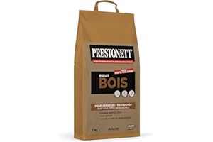Enduit de Rebouchage Bois PRESTONETT REPARATION BOIS en Poudre en Sac 5 KG pour Intérieur et Extérieur