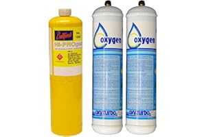 GENERIC Mapp/Pro Gas + 2no Oxygen for Oxyturbo Portapack Kits Bullfinch