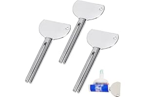 3 Pcs Toothpaste Tube Squeezers, Stainless Steel Toothpaste Squeezer, Metal Manual Dispenser Roller Tube Wringer, Tube Key Tooth Paste Squeezer for Home Toothpaste Paint, Cream, Cosmetic and Hair Dye