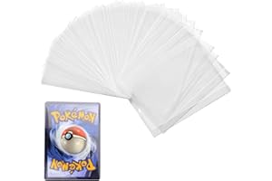seOSTO 100Pcs Pochette Carte Pokemon, 0.1MM Transparentes Protège Carte, 91 x 66mm Sleeves Protège Carte, Pour Cartes Trading Card Carte de Jeu Collection
