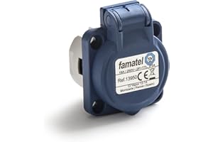 FAMATEL – Base empotrar IP54 | 2P+TTL | 16A | 250V | Azul