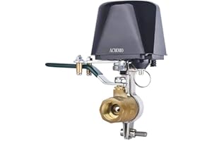 ACMOMO Valvola di acqua/gas compatibile con Alexa/Google Assistant,WiFi telecomando Valvola di controllo automazione per regolatore acqua gas Manipolatore valvola 4 punti 1/2