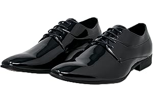 Smokies Hombres Zapato de Novia Oliver sintético Zapato para Smoking de Laca con Forro de Piel