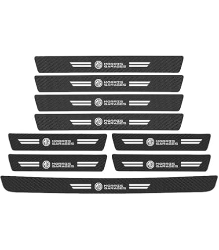 RIDGOEL Einstiegsleisten Schutzfolie Set Für MG ZS - 4-teilig Kohlefaser Aufkleber Türschweller