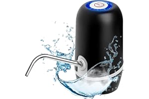 SUPER MUNDO SM Super Mundo – Distributeur d'eau Automatique – Pompe à Eau – Recharge USB – Robinet pour carafes et Bouteilles – 5 l 8 l – 15 l – 20 l – Noir (002)