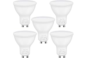 Vicloon Żarówka LED GU10, 5 sztuk, 6 W, 480 lm, 6500 K, zimna biel, zamiennik żarówek halogenowych 50 W, bez możliwości ściemniania, kąt świecenia 120°, AC 220-240 V GU10 LED
