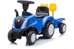 SPORT1 ONE THE SPORT MAKER Sport1 Trattore con rimorchio Ride-on. Trattore Giocattolo per Bambini. Cavalcabile Bambino 1 Anno-3 Anni. Trattore con Volante per Bambini, Suoni, luci, rimorchio e Accessori. Trattore Bambini Blu.