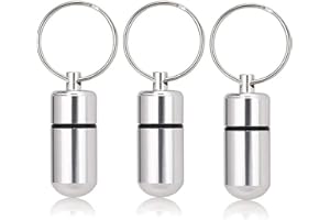 DAQIEPIN Scatole Portapillole Portatili mini da 3 Pezzi Bottiglia per Pillole in lega di Alluminio Impermeabile Portapillole Portapillole Contenitore per Pillole