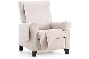 Lanovenanube - Funda sillón Acolchado Mallorca - Práctica - 1 Plaza - Color Marfil