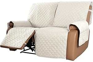 WWQQKJ Copridivano Reversibile Fodere per Sedia Relax 1/2/3 Posti Antiscivolo Impermeabile per Divani Reclinabili Trapuntata Copridivani con Tasche Portaoggetti AntiGraffio Salvadivano(1,2 Persone)