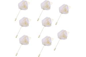 ZAHD 8 piezas Pin Boutonnier Rosas Artificiales Flor Solapa Flor Solapa Pin Boutonnier Pin de Solapa de Flores Broches Largos Para bodas, fiestas de graduación, decoración de vestidos de fiesta