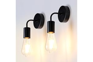 TYhogar 2 Pièces Applique Murale Interieur Industrielle Mural Fer Rétro Applique Lampe Murale Vintage Appliques Wall E27 Decoration Murale Rétro pour Chambre Salon Couloir Bar Salle de Bains