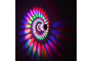 Coocnh 3W LED aluminium wall light (for bathroom/corridor lamps, modern wall spotlight effect), aluminium, colour, E27, 7.00 W