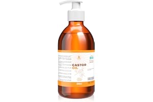 Snadi - Ren Ekologisk Ricinolja 500 ml | Kallpressad | Antioxidant och Anti-Aging | Fuktgivande för Torr Hud och Torrt Hår