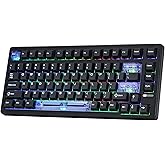 EPOMAKER HE80 Teclado para Juegos con Hall Effect, Sondeo de 8000Hz y Escaneo de 32K,Gasket Suave,DKS,SOCD, RGB,Hot-Swappable