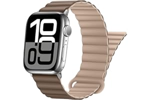 HITZEE Pasek kompatybilny z Apple Watch 49 mm, 45 mm, 44 mm, 42 mm, 41 mm, 40 mm, 38 mm, dwustronny, nadający się do noszenia, silikonowy pasek magnetyczny, kompatybilny z iWatch Ultra 2, Series 9, 8,