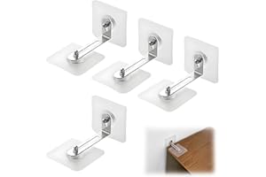 AONAYO 4 Pack Kippsicherung Möbel,Wandbefestigung Schrank,Wandbefestigung Ohne Bohren,Möbel-Wandanker,Schrank Wandbefestigung,Kippschutz Möbel Wandanker,Für Schrank Regal Kommode Belastbarkeit Babysicherheit