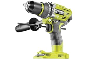 Ryobi 5133003941 R18PD7-0 - Trapano avvitatore a percussione, 18 V, funzionamento a percussione, senza batteria, mandrino a chiusura rapida, illuminazione a LED