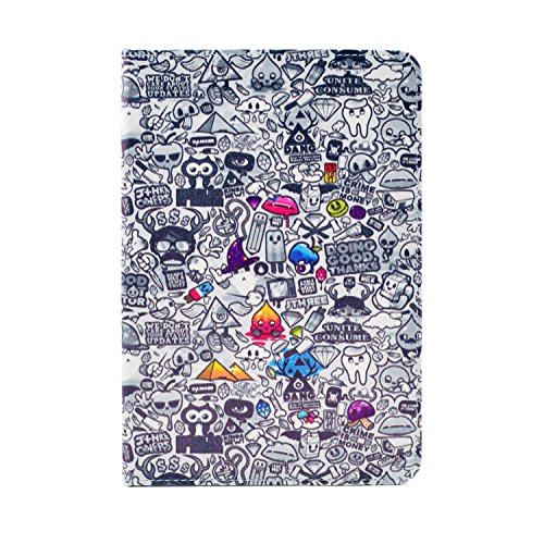 iPad Mini 3 Hülle, DEENOR Vintage Painting Style Pattern PU Leder Abdeckung Stand Flip Schutzhülle Hülle für Apple iPad Mini 1/2/3 Generation. (Vintage Painting) - 2
