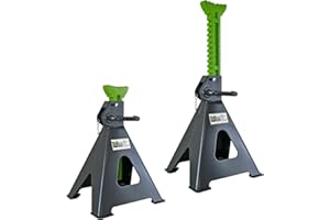 ‎TRUTZHOLM TRUTZHOLM Unterstellbock Achsstützen Abstellbock 2 Stück, 12 Tonnen Traglast pro Stütze (24T pro Paar) Höhe von 490-750 mm mit Einhebelbedienung, 10 stufige Höhenverstellung