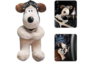 Dhqkqg Car Decoration Dog, Autodekoration Hund, Hundepuppe, Wischer-Blinker-Dekoration Zubehör, Süßer Hund Auto Armaturenbrett Dekorationen, Pilotenpuppen-Ornamente, Auto-Innenzubehör (Pilot)