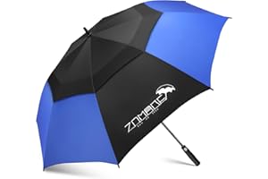 ZOMAKE Paraguas Grande 62/68 Pulgadas,XL/XXL Paraguas Golf Grandes Antiviento,Umbrella Resistente Con Doble Toldo Venteado Impermeable Para Hombre Mujer