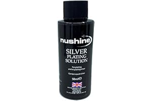 Nushine Silver Plating Solution 50ml - permanently plate PURE SILVER onto worn silver, brass, copper and bronze (eco friendly formula)