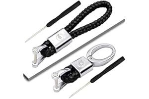 BIGROUP (2 pezzi) accessori portachiavi auto in vera pelle, regalo portachiavi in lega di zinco per uomini e donne