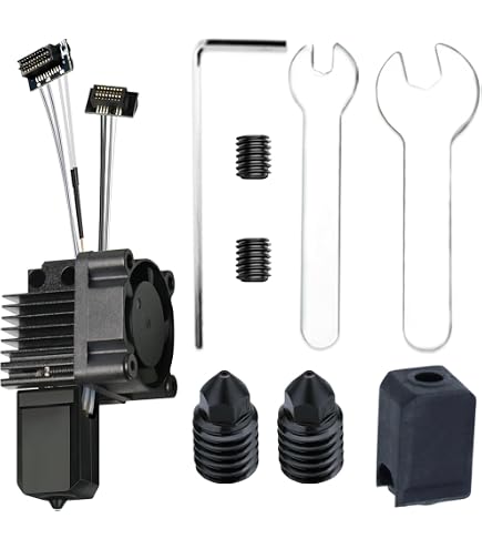Produktbild von 2x A1 Mini Hotend Kit – 0,2 Mm Gehärtete Stahldüse – Für Bambu Lab A1 / A1 Mini – Mit Silikonabdeckung