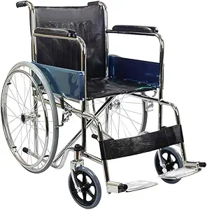 KosmoCare Rexine Spoke wheel Regular Foldable Economy Wheelchair