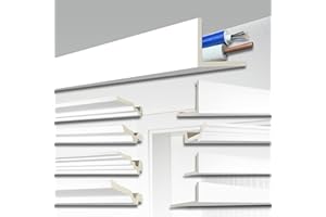 HEXIM Perfect 2 metri striscia di copertura per tubi e cavi - grande selezione, (AB297-90x90mm) - PU liscio, bianco, antiurto - striscia d'angolo striscia di stucco striscia di parete