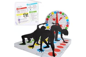 Twist Géant, Tapis de Jeu Twisting, 1 Set Twist Jeux, Twist à partir de 6 Ans, Twist Jeux pour Enfants & Adultes, Jeux de Fête, Jeu de Famille