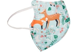 TBOC Mascherine FFP2 [Pack 10 Unità] Maschere [Taglia Piccola] Usa e Getta [Animali della Foresta] 5 strati [Non Riutilizzabili] Pieghevoli Traspiranti Clip per Naso
