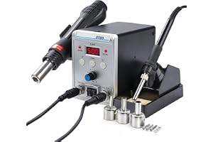 DEWIN 700 W lödstation, 2-i-1 lödstation, lödstation, lödstation, varmluft, digital lödstation (EU)