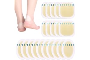 LURELUXE 20 Stück Gel Pflaster,Hydrokolloid Pflaster für Schutzhaut extra starken Schutz bei,Ferse Wandern für Zehen und Finger Vorfuß Ferse Fersenschutz Schutzhaut