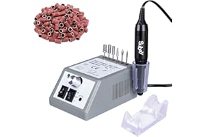 SUBAY Professional Nail Drill Machine, 20000RPM Efile Electric Nail Files Nail Drill Kit for Finger Toe Nails, Acrylic Gel Nails, Manicure Pedicure, with Nail Drill Bits and Sanding Bands(Grey)