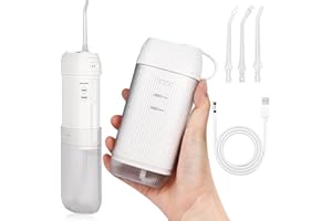 XUNNIU Idropulsore Dentale Portatile Magnetico ricaricabile via USB, Idropulsore IPX7 Impermeabile, Water flosser da 190 ml con 3 ugelli e 3 modalità per Viaggio,Casa, Ufficio