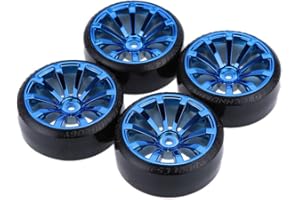 Goolsky 4pcs/Set 1/10 Drift Voiture Pneu Dur pour HSP Traxxas HPI Tamiya Kyosho sur Route Dérive Voiture