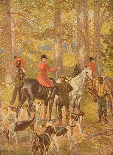 Henry Rankin Poore – Scribners' Magazine 1911 A meet of the Castle Hill hounds Fine Art Print (45.72 x 60.96 cm)