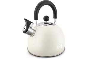 TRAIL OUTDOOR LEISURE Trail 2L Whistling Camping Kettle, Polished Stainless Steel, Durable & Lightweight, Easy Pour Spout, Folding Heat Resistant Handle, Fast Boil Travel Kettle, Outdoor Fishing Hiking, 15cm x 18cm, 0.42kg